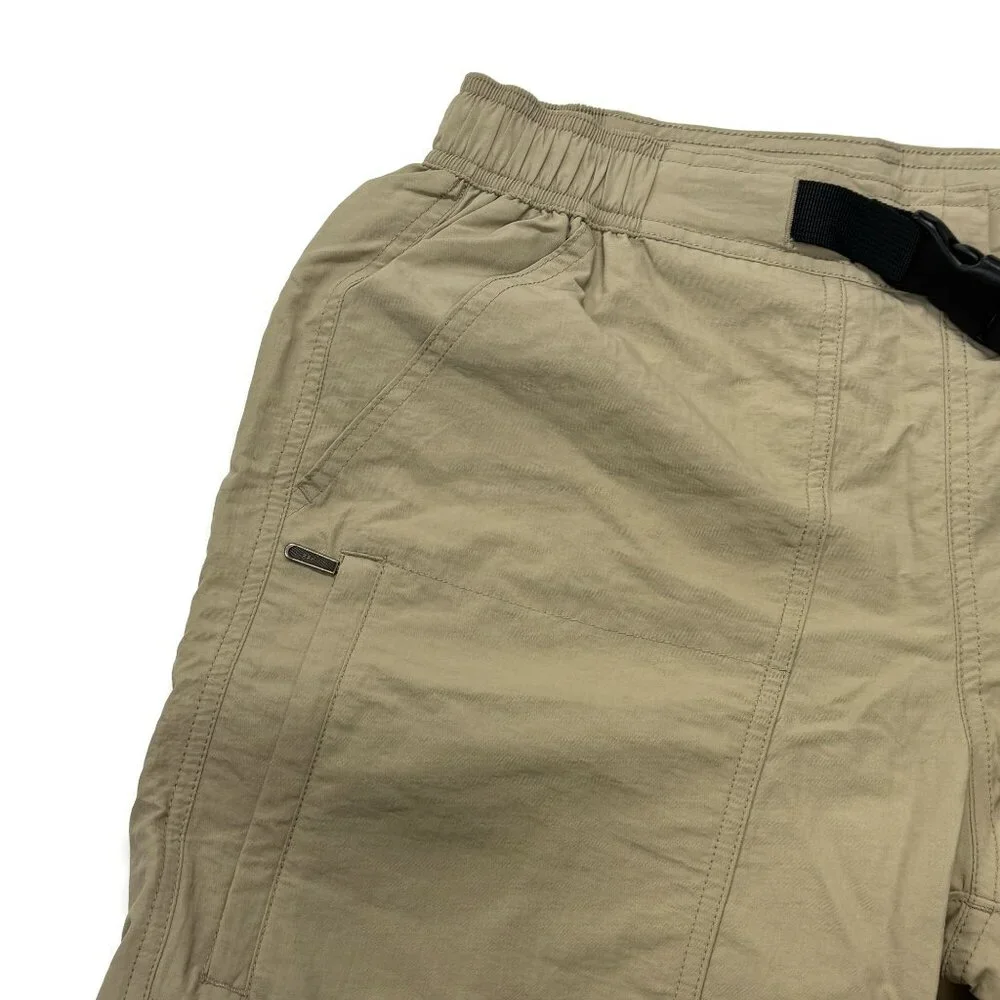 Eddie Bauer Travex Shorts Mens Small Khaki Nylon‎ Belt NWT River Explorer Beige
